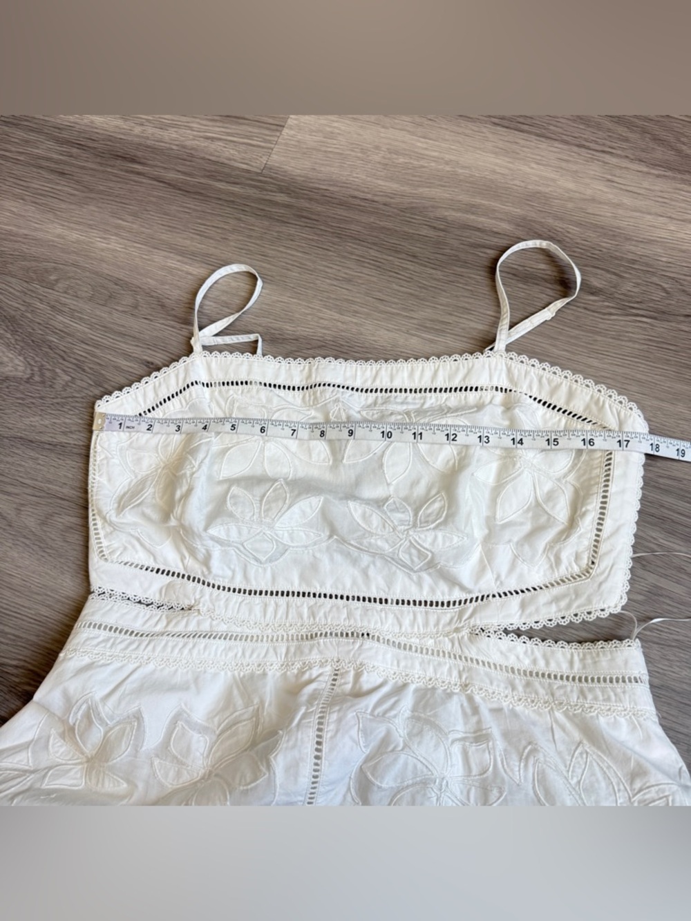 AllSaints Mala Broderie Dress Chalk White Size US 10 / UK 14 NWT - Picture 10 of 13